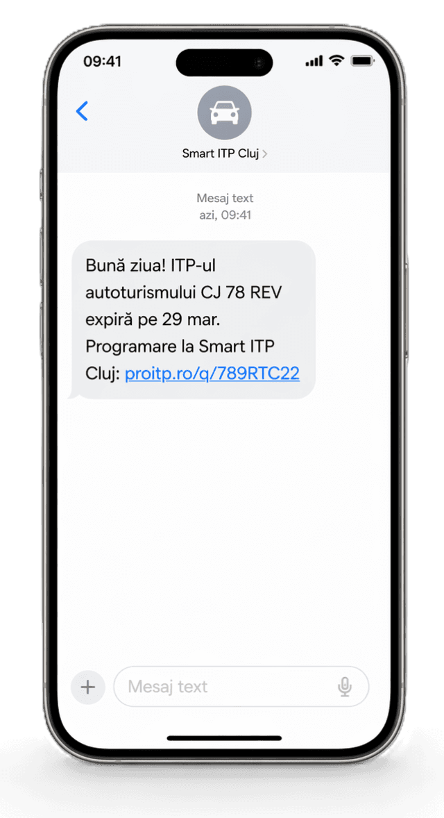 Telefon cu SMS automat trimis de ProITP